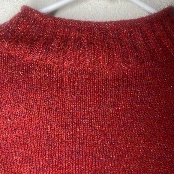 Alfred Dunner Red Cable Knit Sweater Womens L Pullover Soft Stretch Casual Layer - Picture 4 of 10